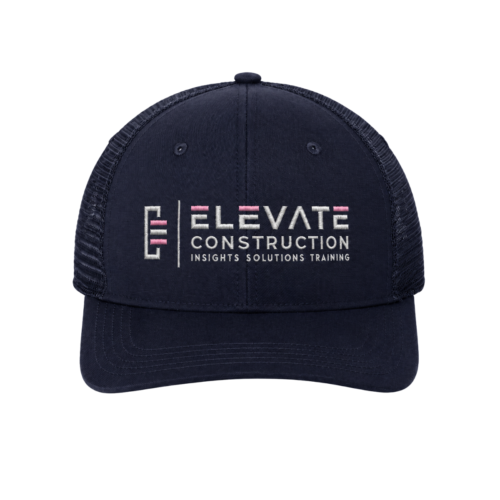 Blue/Navy Hat, Pink Logo - Lead with Heart